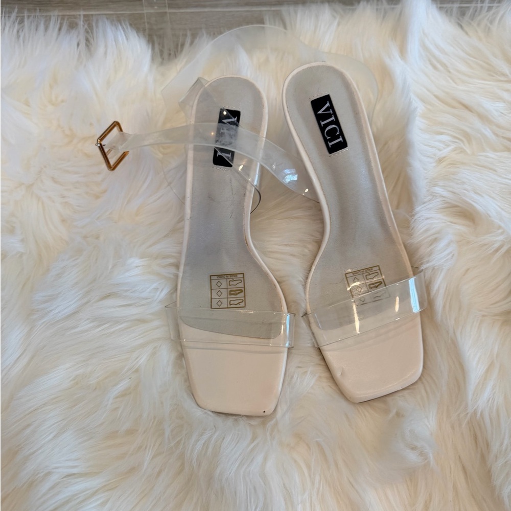 Vici Women's Transparent Strap Sandals